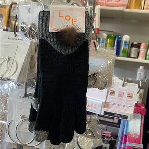LOF Elegant Black and Gray Gloves